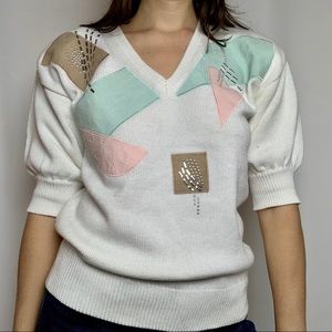 Vintage Enfin by Marcia V-Neck Sweater